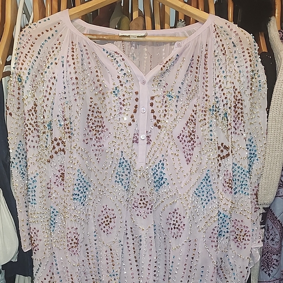 Antik Batik Pink Embellished Blouse - Picture 8 of 10